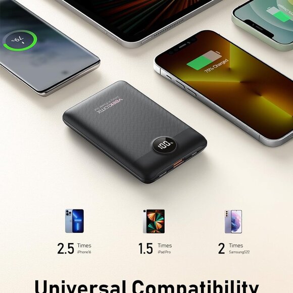 Small Portable Charger, Mini Power Bank 10000mAh, PD 22.5W Fast Charging USB-C B - Picture 6 of 7